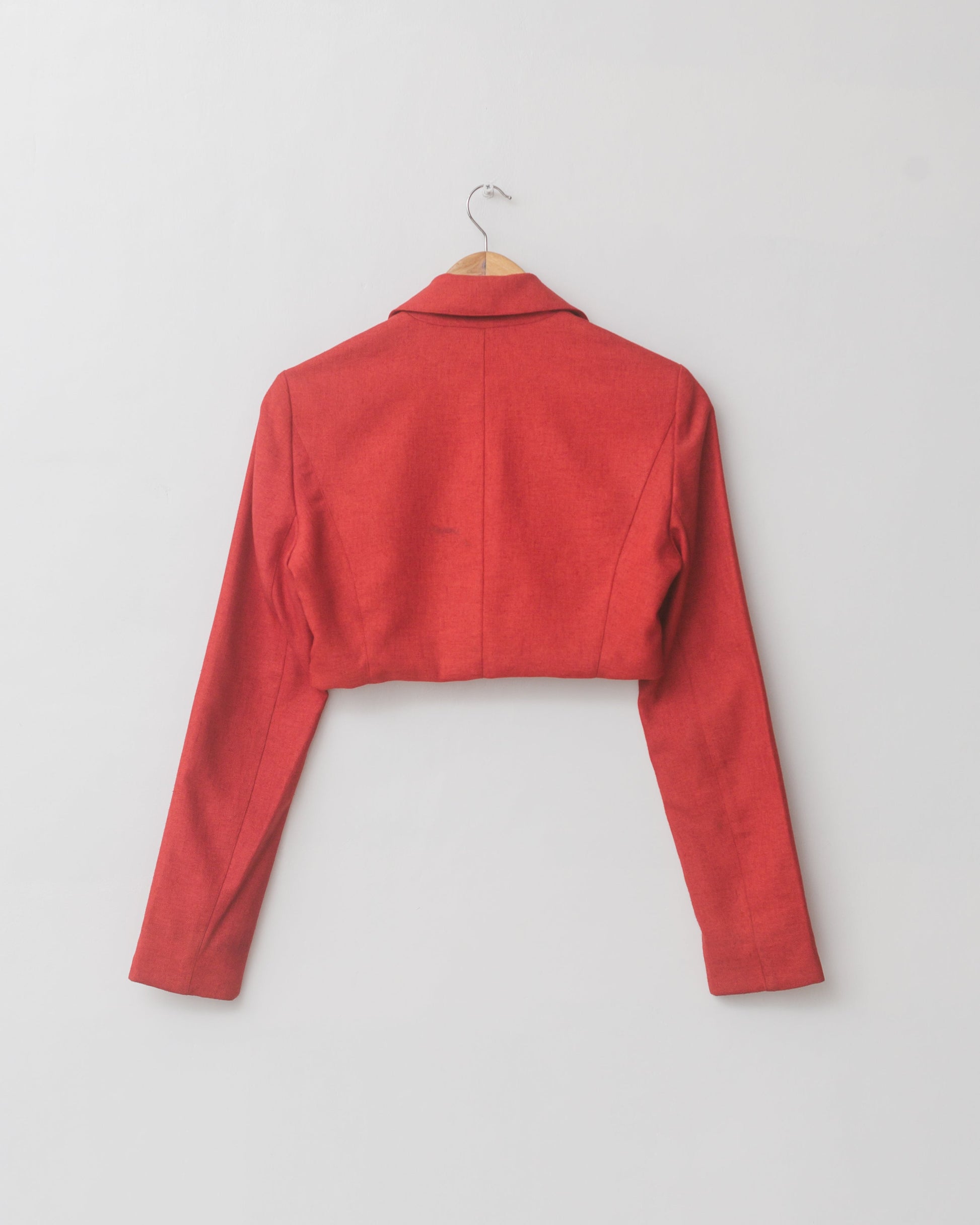 Cropped structured blazer