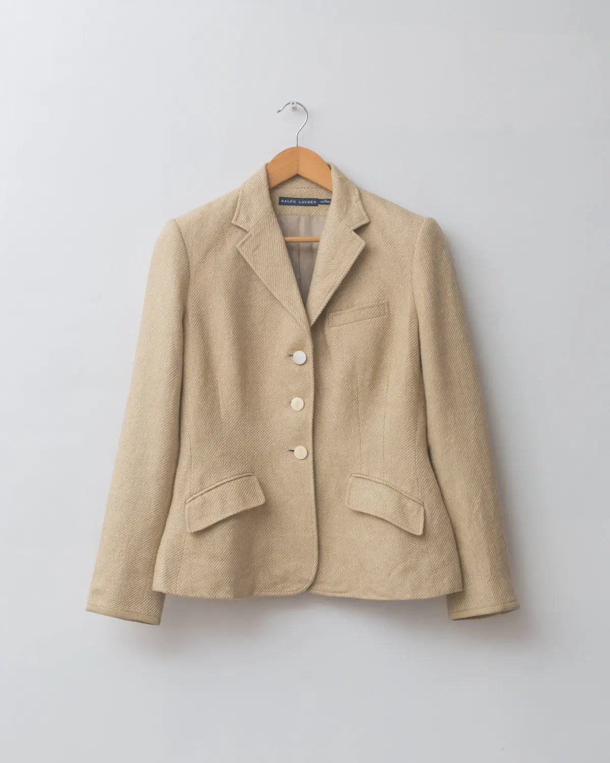 Ralph lauren custom tailored linen & mulberry silk blazer