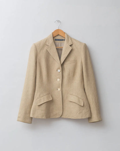 Ralph lauren custom tailored linen & mulberry silk blazer