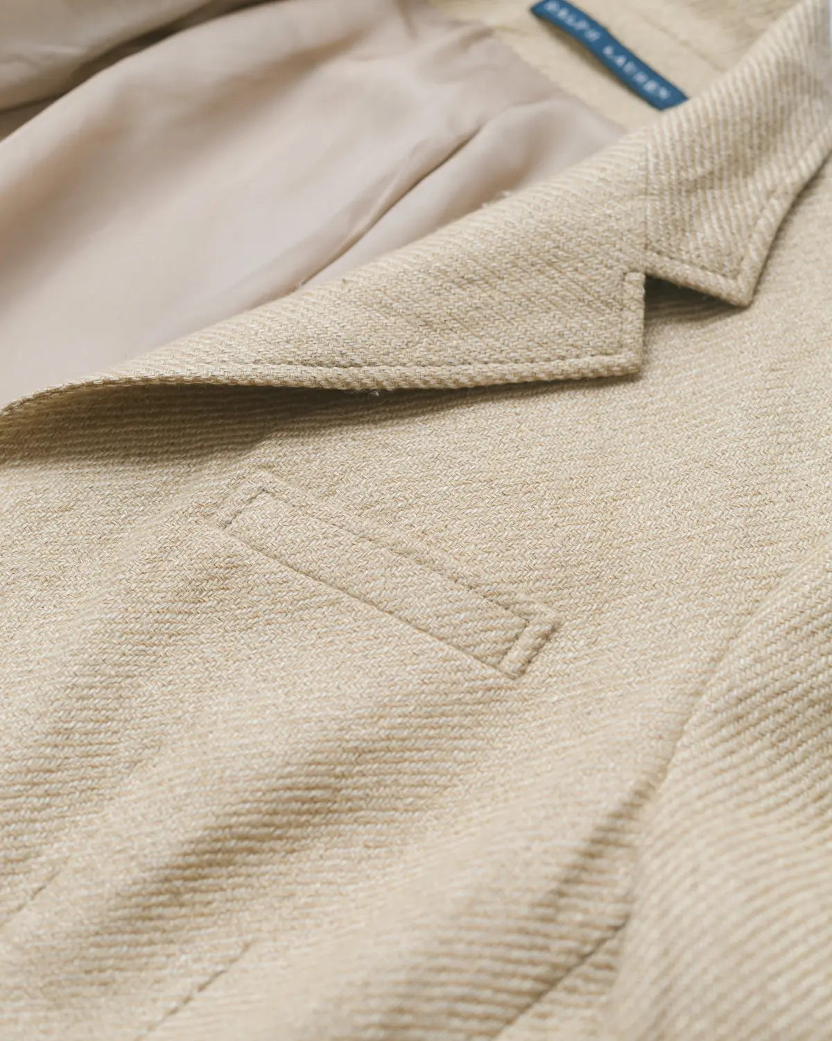 Ralph lauren custom tailored linen & mulberry silk blazer