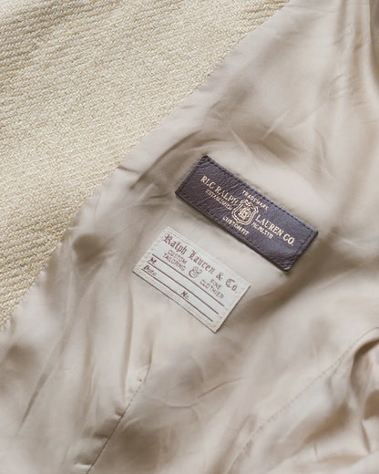 Ralph lauren custom tailored linen & mulberry silk blazer