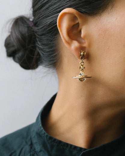 Dangling orb earrings