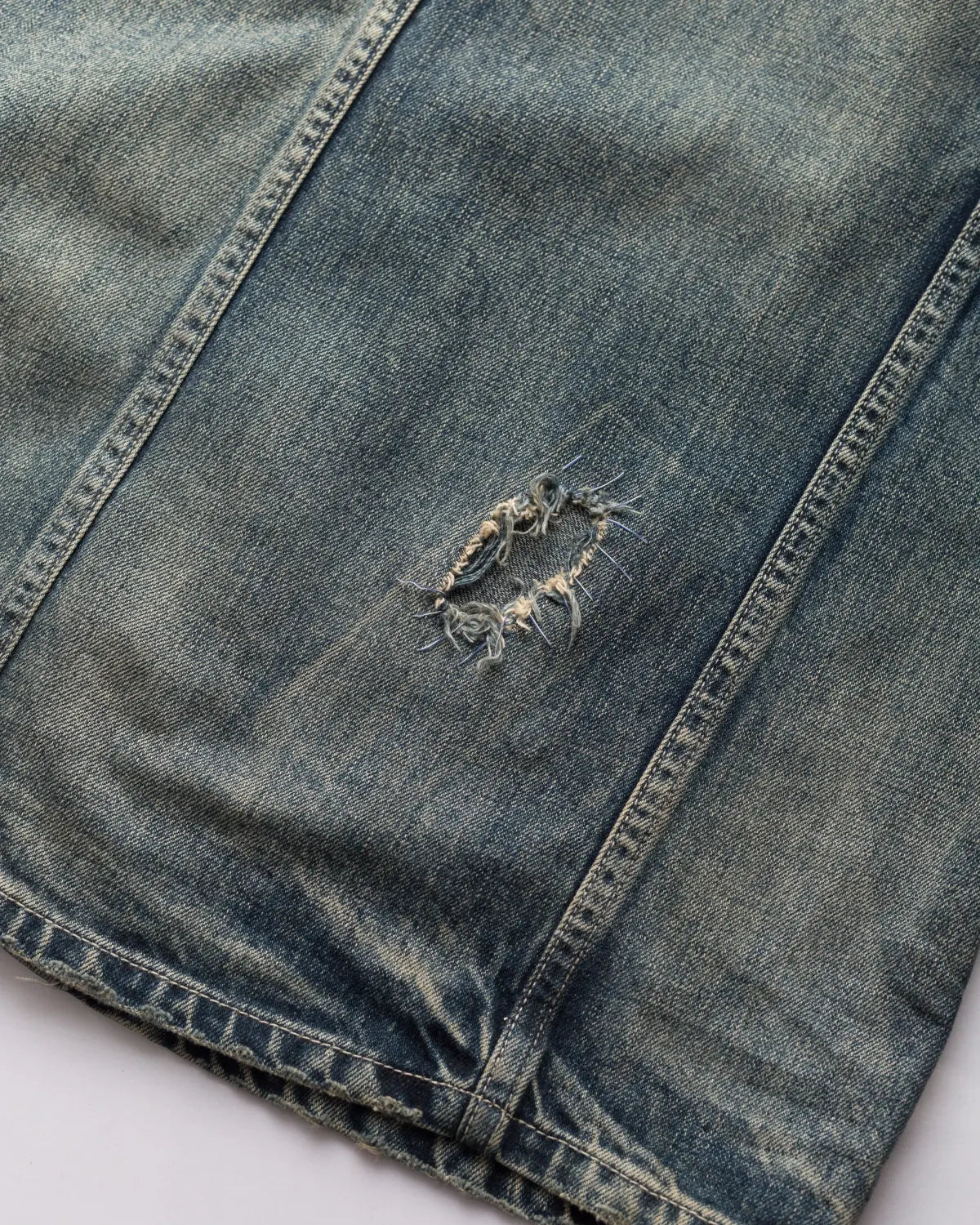 Neighbourhood distressed japanese denim jacket