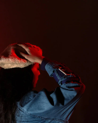 Acne studios double breasted denim trench coat