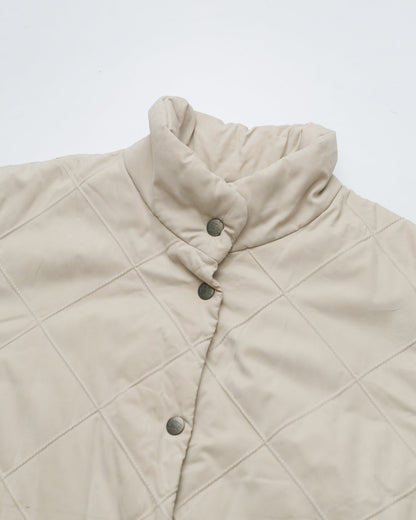 *Burberry Ecru Quilted Short Coat