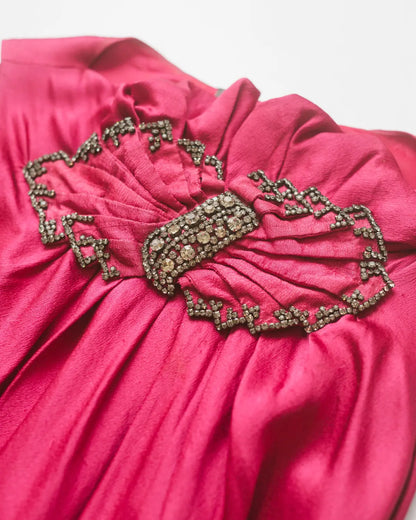 Alberta ferreti embellished silk dress