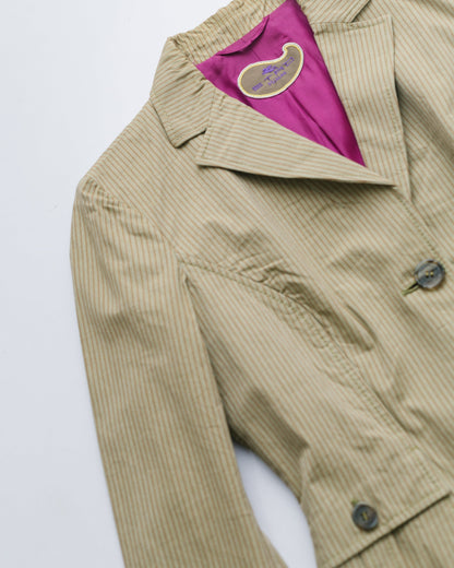 Etro striped hourglass blazer