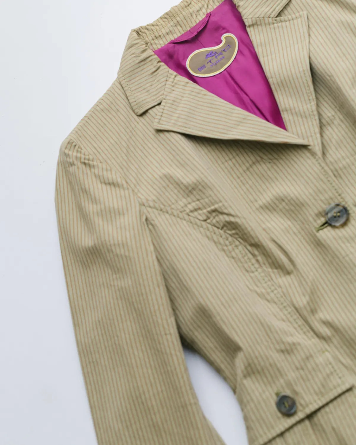 Etro striped hourglass blazer