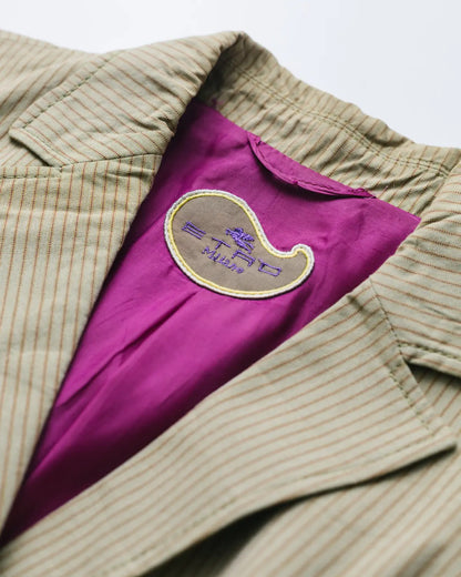 Etro striped hourglass blazer
