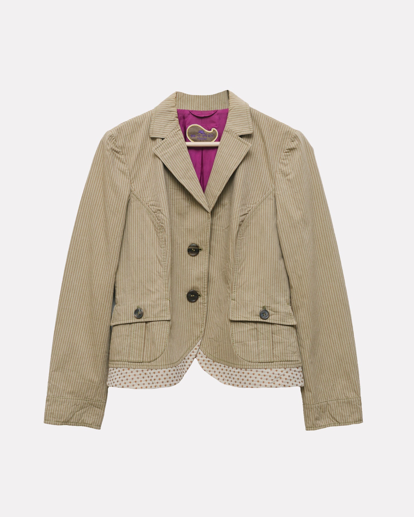 Etro striped hourglass blazer