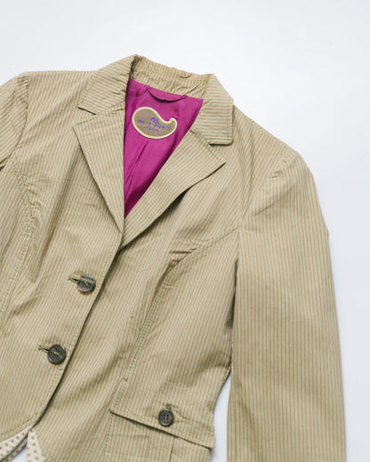 Etro striped hourglass blazer