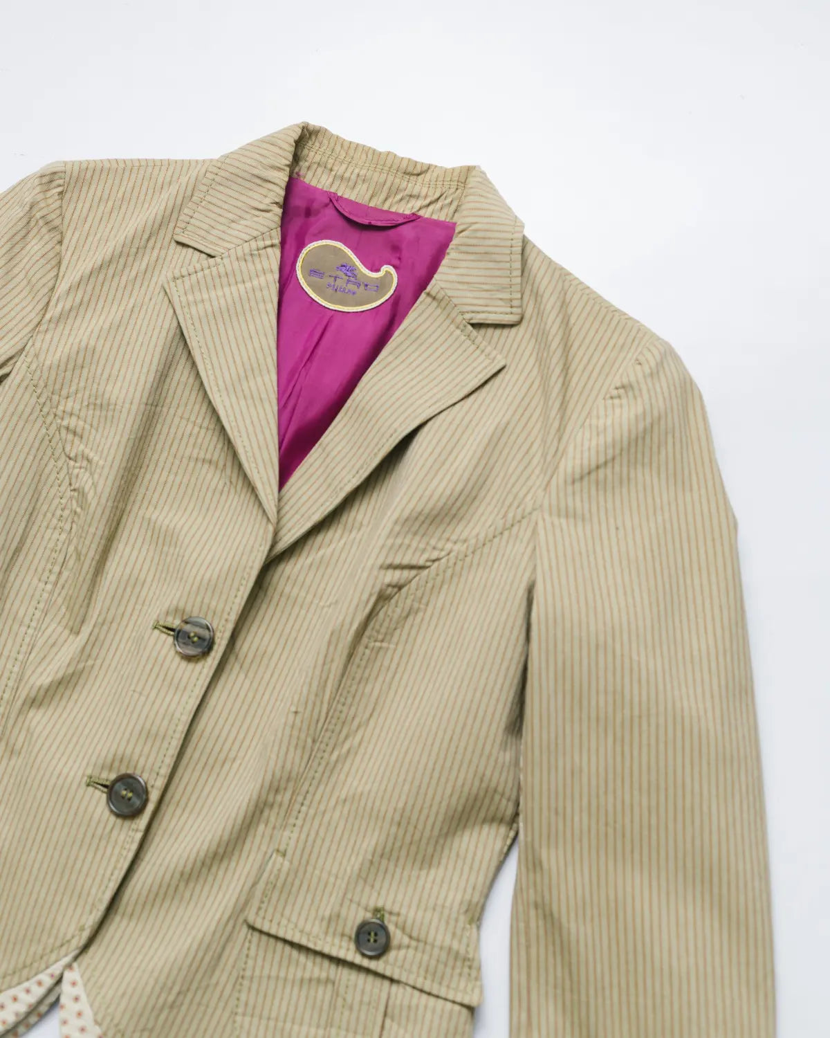 Etro striped hourglass blazer