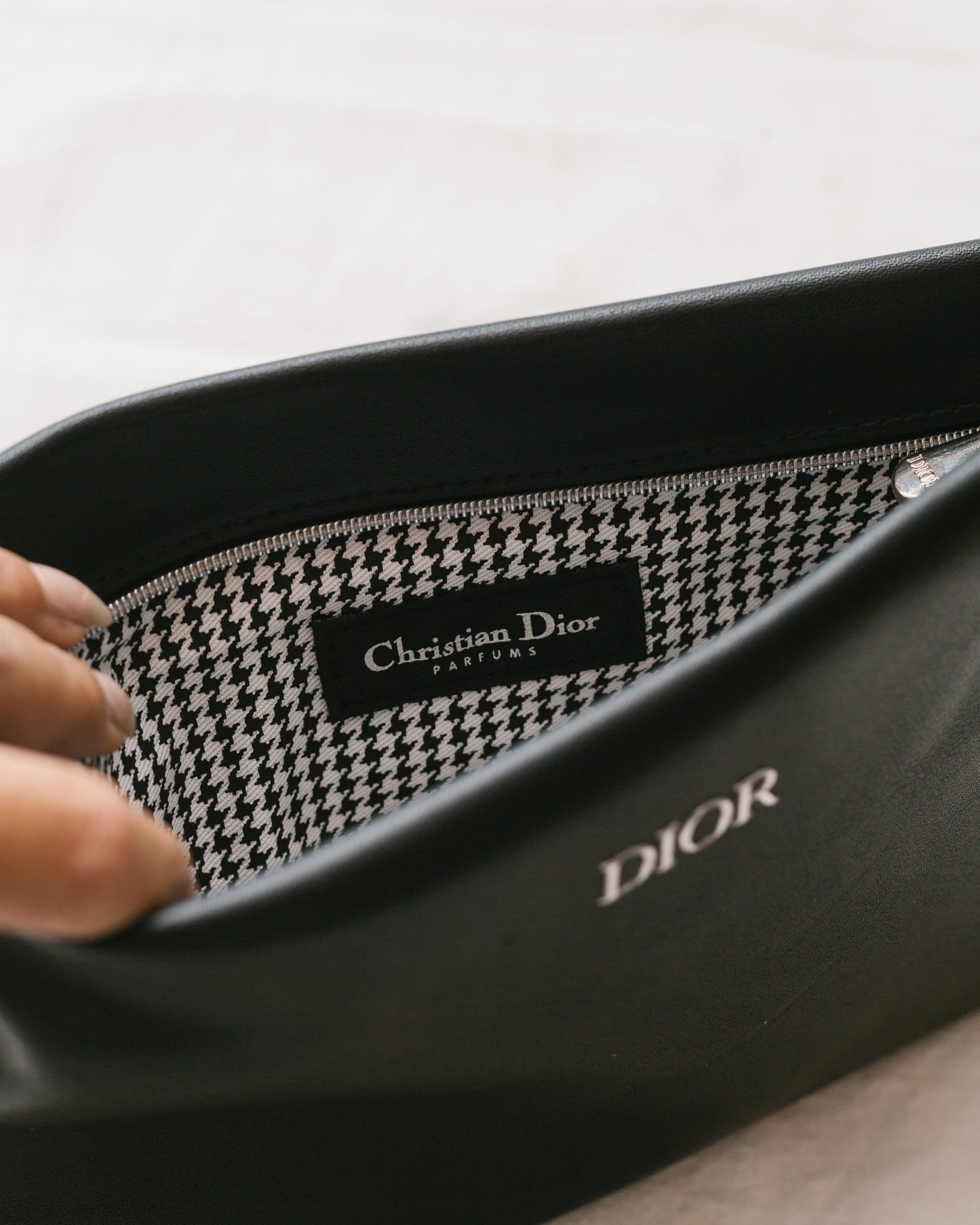 Faux leather wristlet