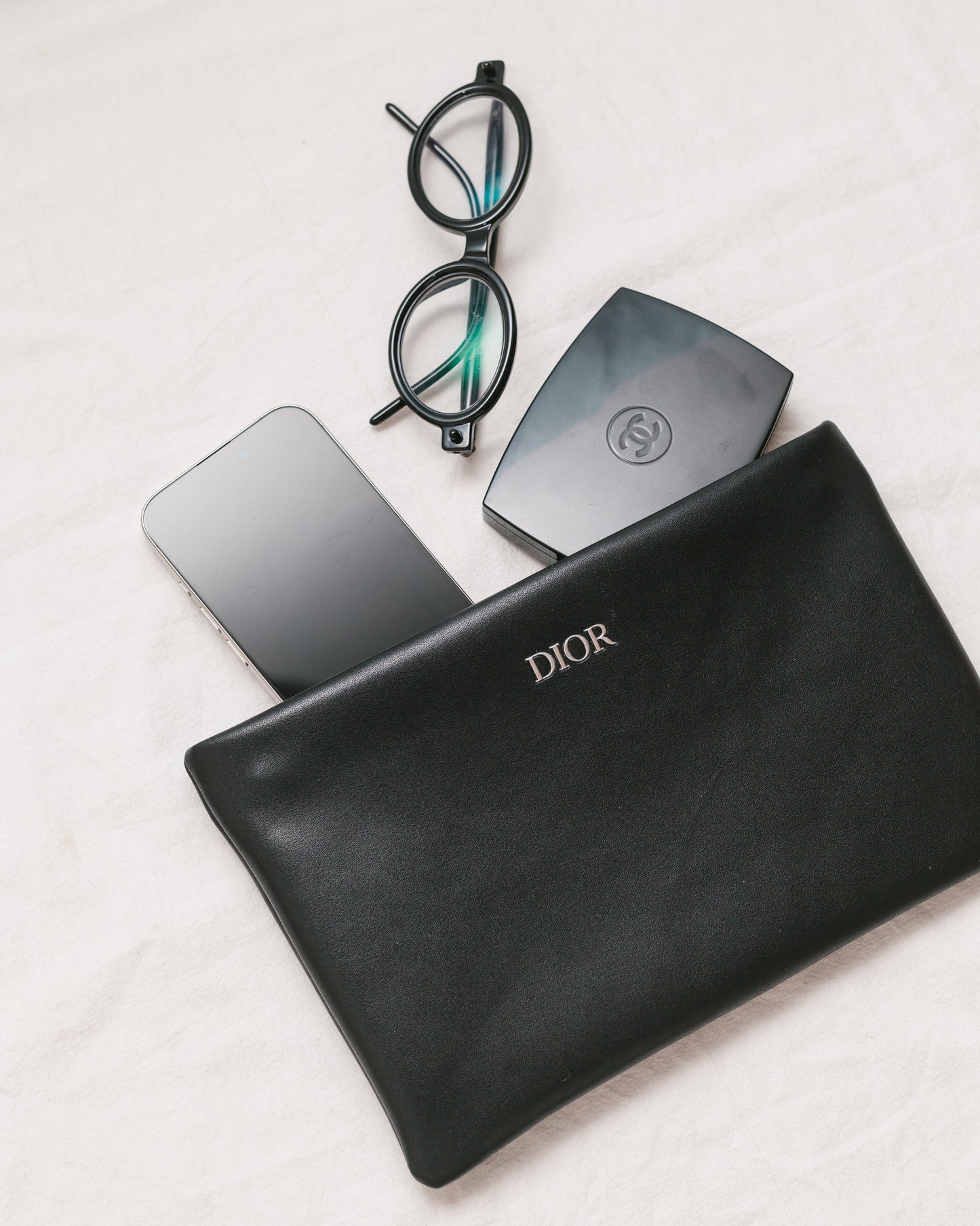 Faux leather wristlet