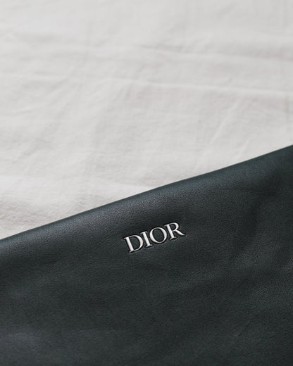 Faux leather wristlet