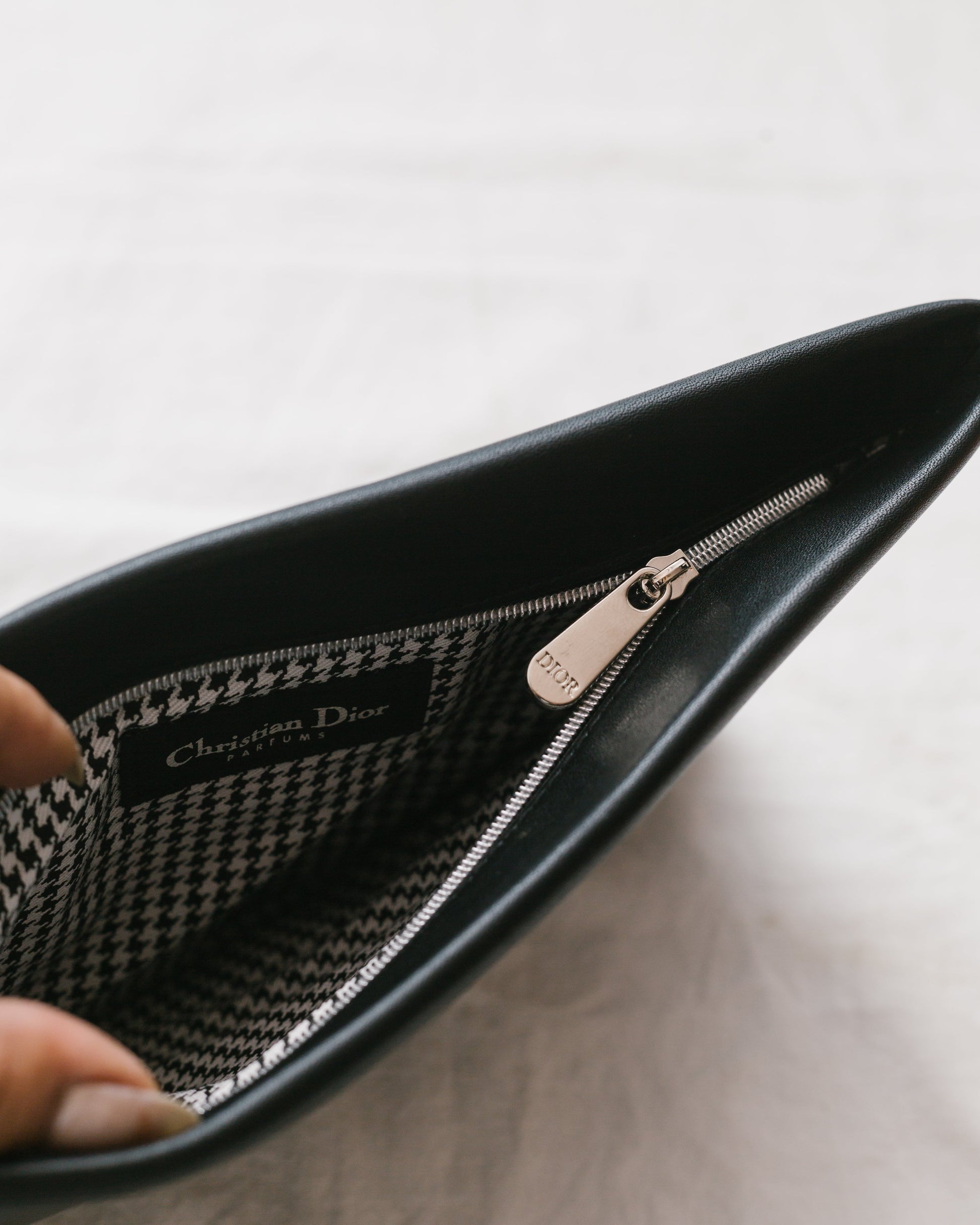 Faux leather wristlet