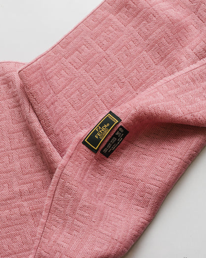 Fendi Salmon Pink Monogram Wool Scarf