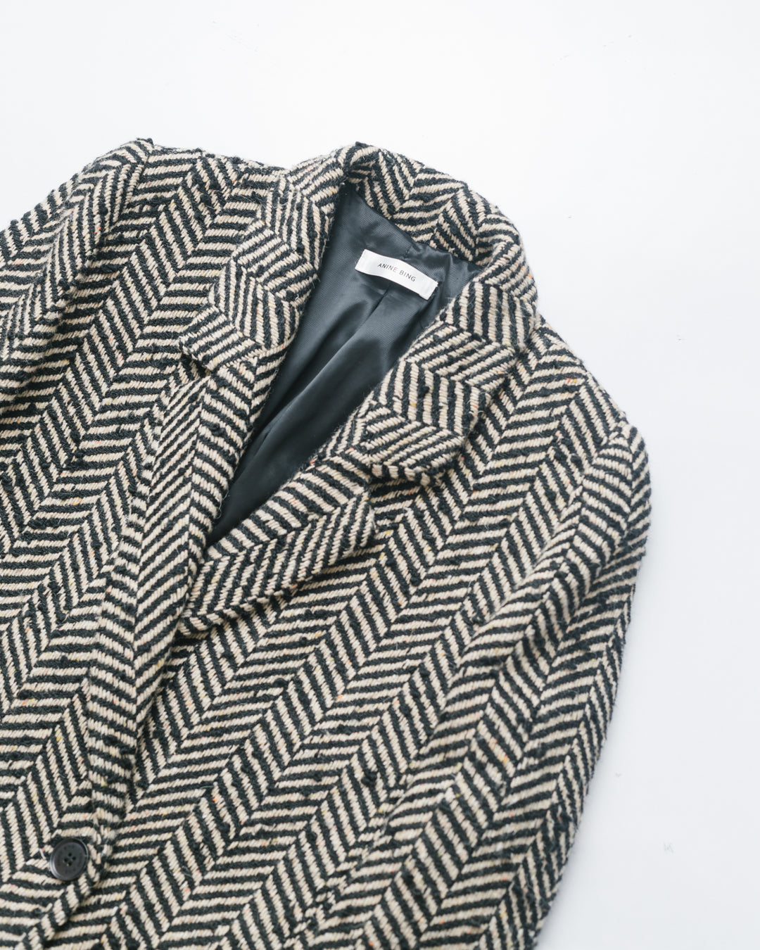 Anine bing fishbone wool blazer