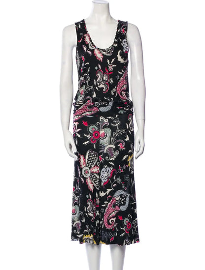 Etro floral print midi dress