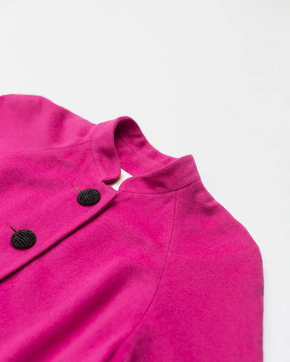 Fuchsia wool dress coat
