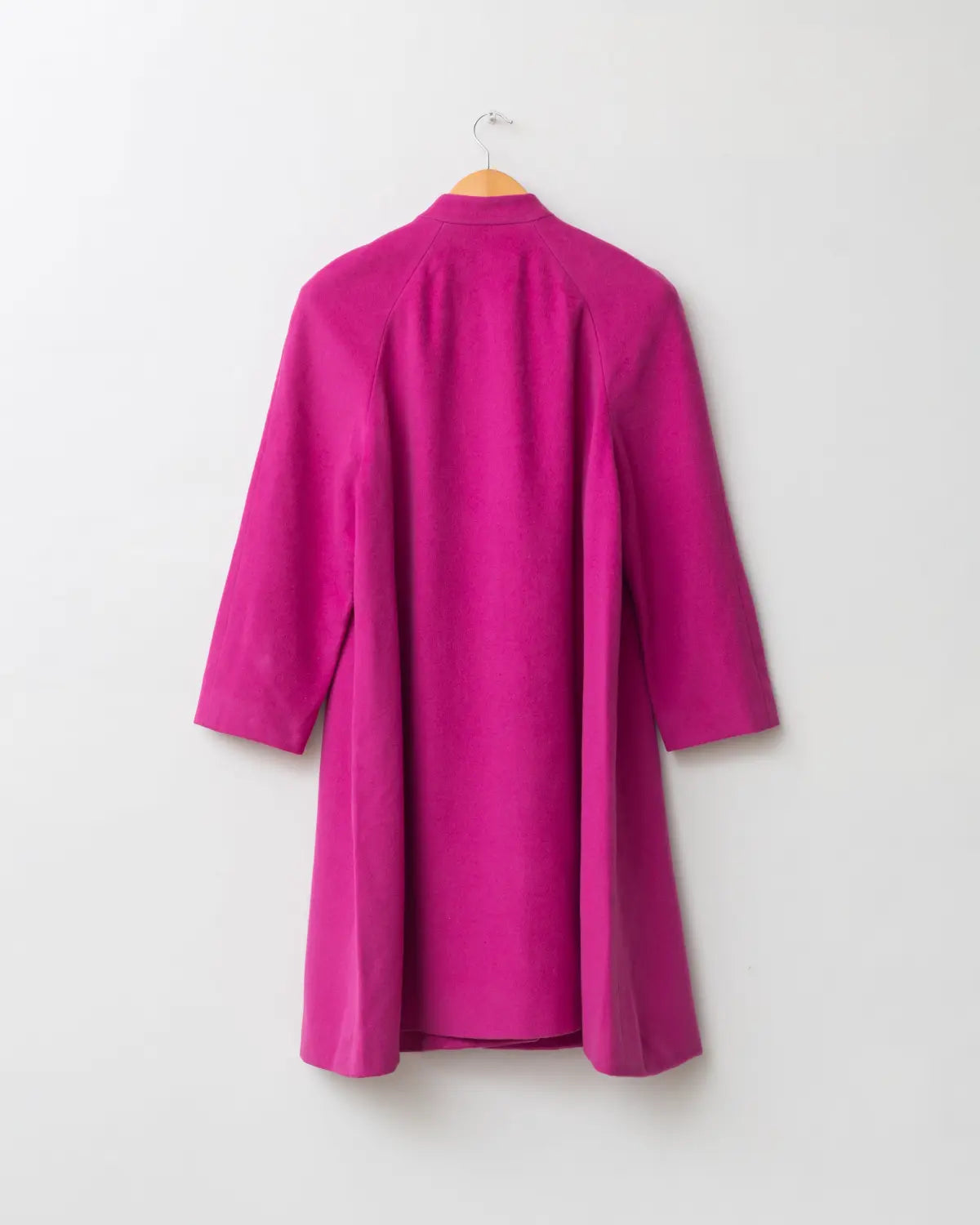 Fuchsia wool dress coat