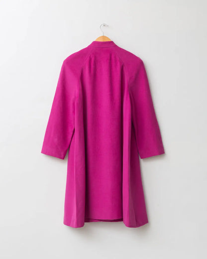 Fuchsia wool dress coat