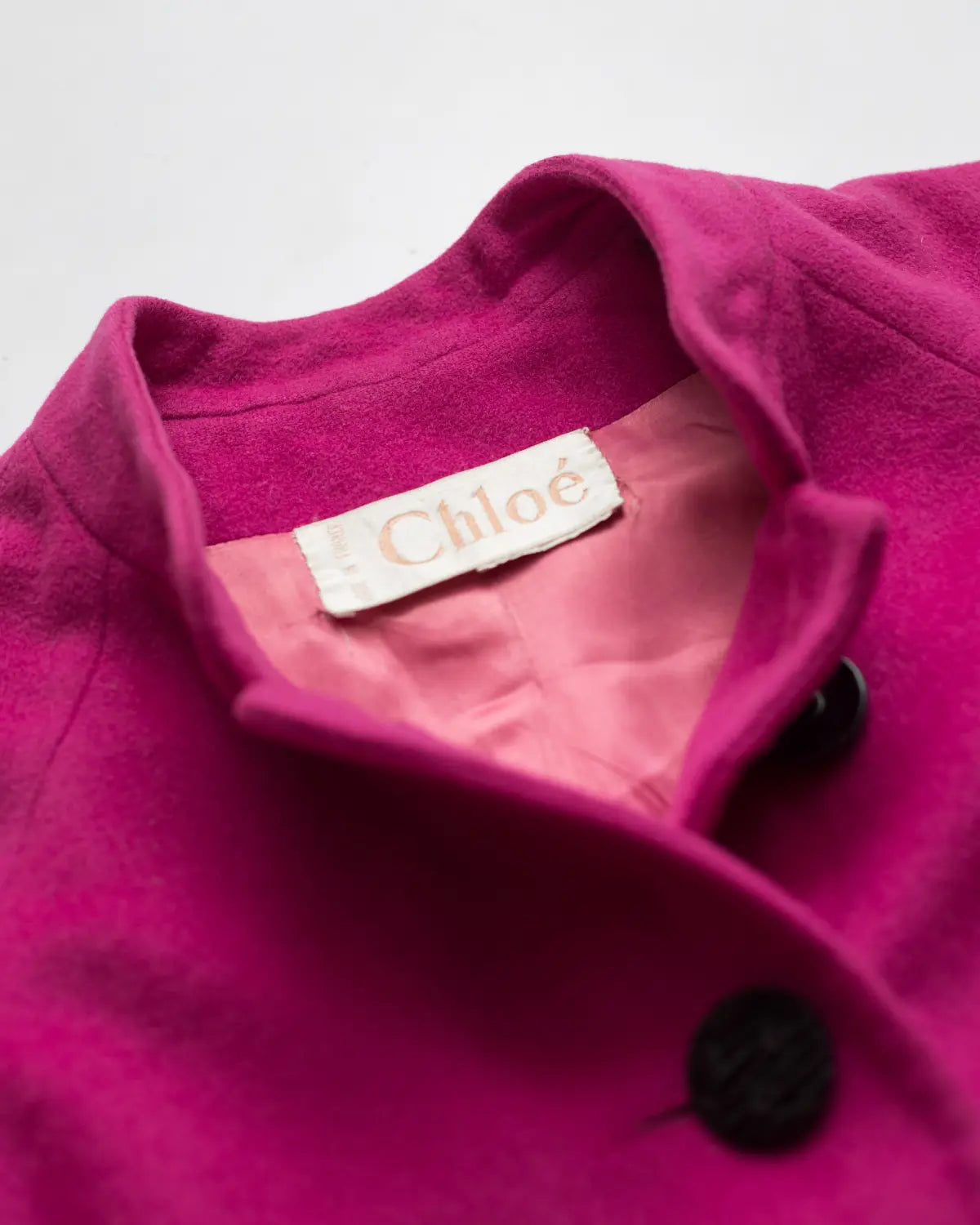 Fuchsia wool dress coat