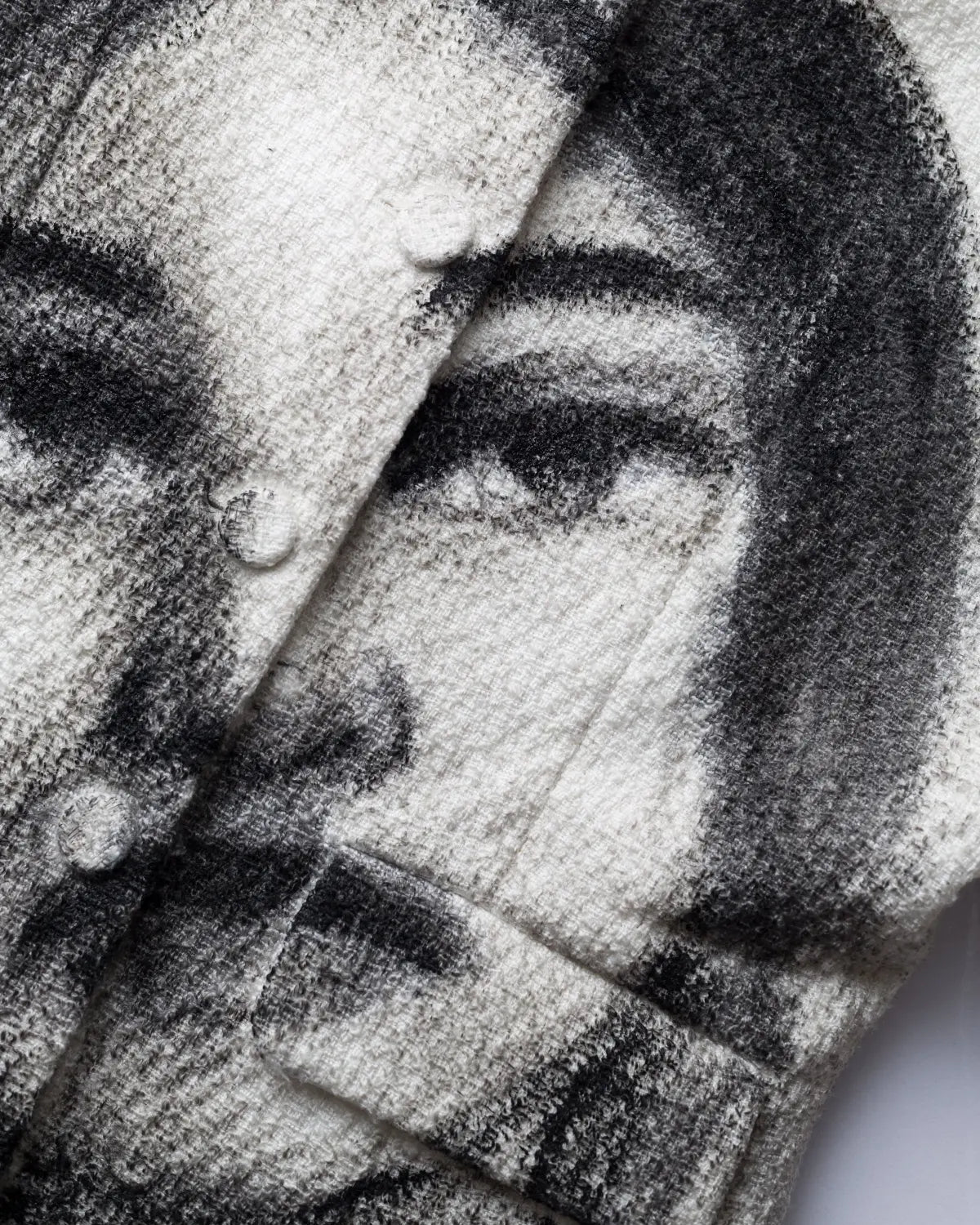 Upcycled handpainted portrait jacket