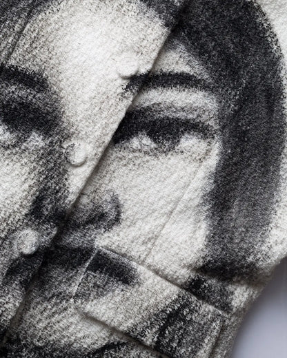 Upcycled handpainted portrait jacket