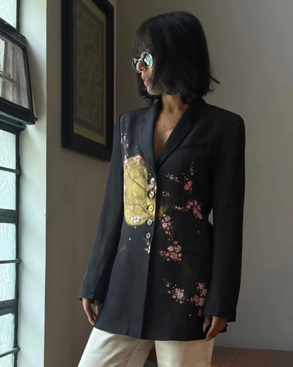 Emporio armani handpainted sakura blazer