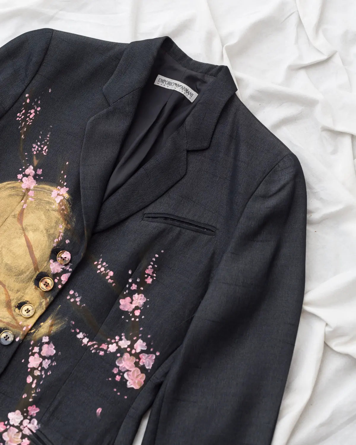 Emporio armani handpainted sakura blazer