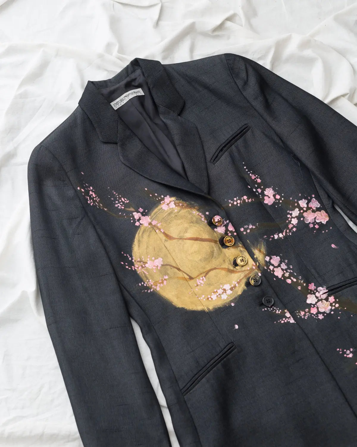Emporio armani handpainted sakura blazer