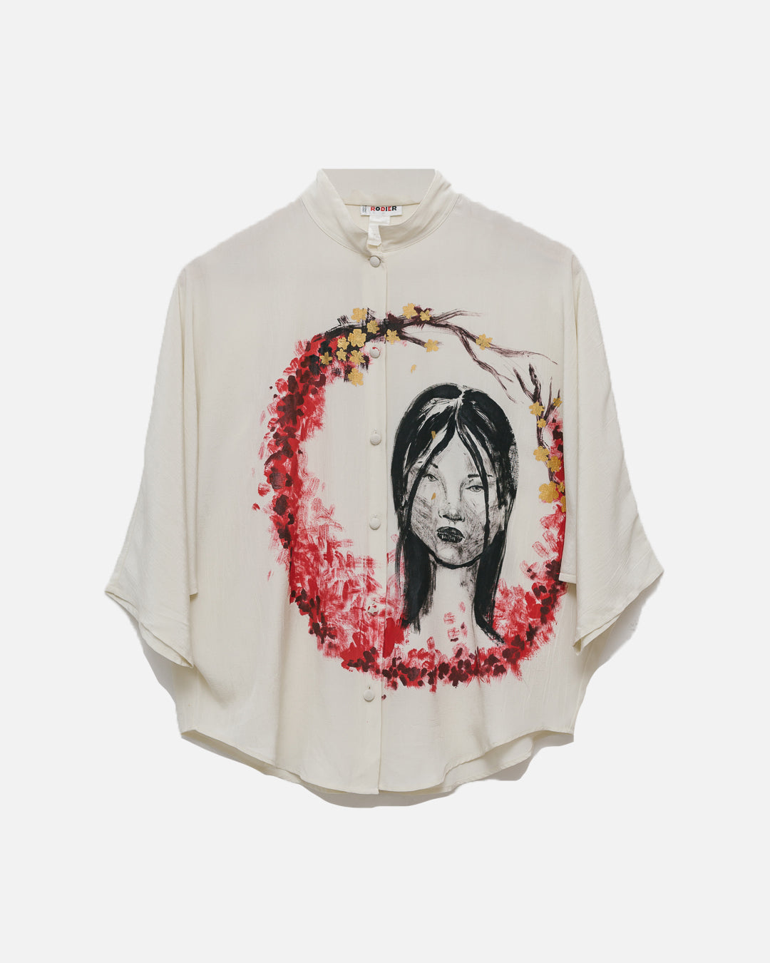 Handpainted ‘Spring is here’ Portrait Shirt