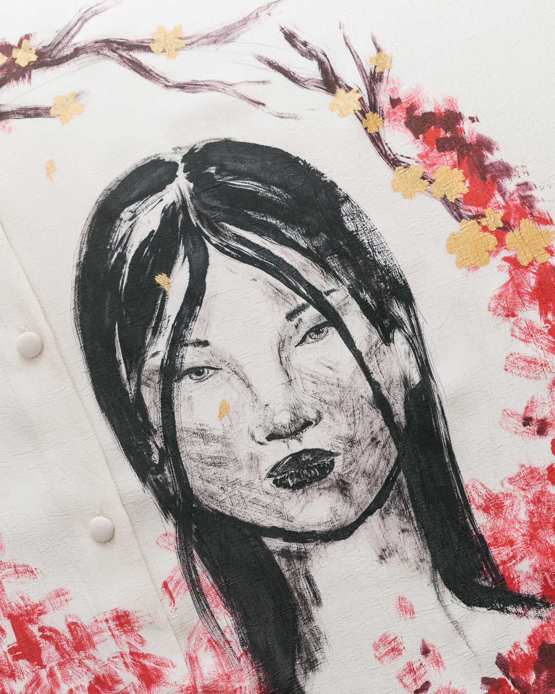 Handpainted ‘Spring is here’ Portrait Shirt