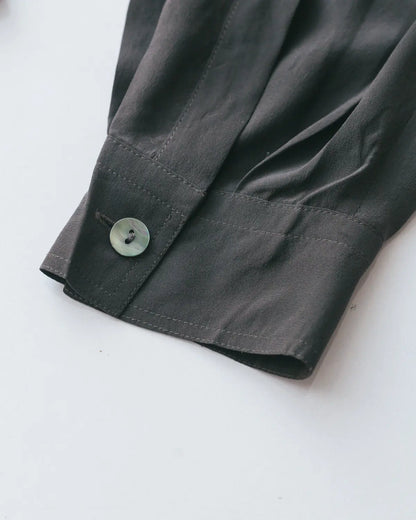 Handpicked by aimée heart embroidered pure silk shirt