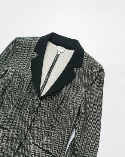 Cotton & wool herringbone blazer