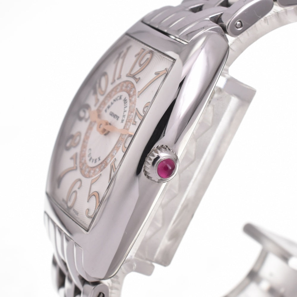 Franck Muller Tonneau Curvex Diamond Dial 1752QZCD1RSTG Ladies Quartz Watch