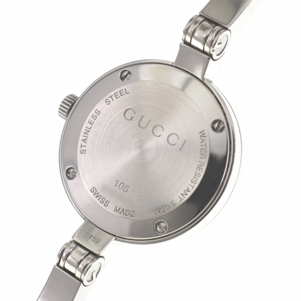 Elegant Gucci 105 Garnet Bezel Bangle Quartz Ladies Watch - Pre-owned