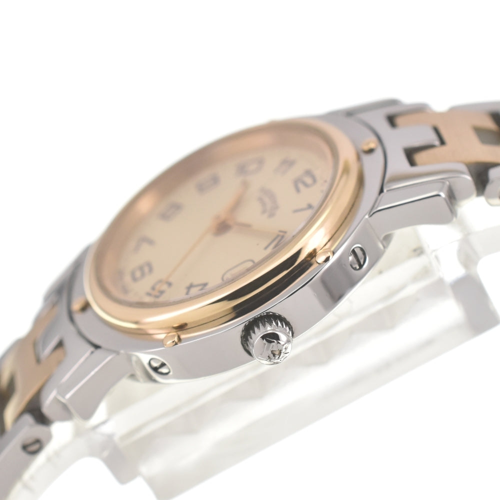 Hermès CL4.220 Clipper Stainless Steel/GP Women's Quartz Watch - D-Buckle, Excellent