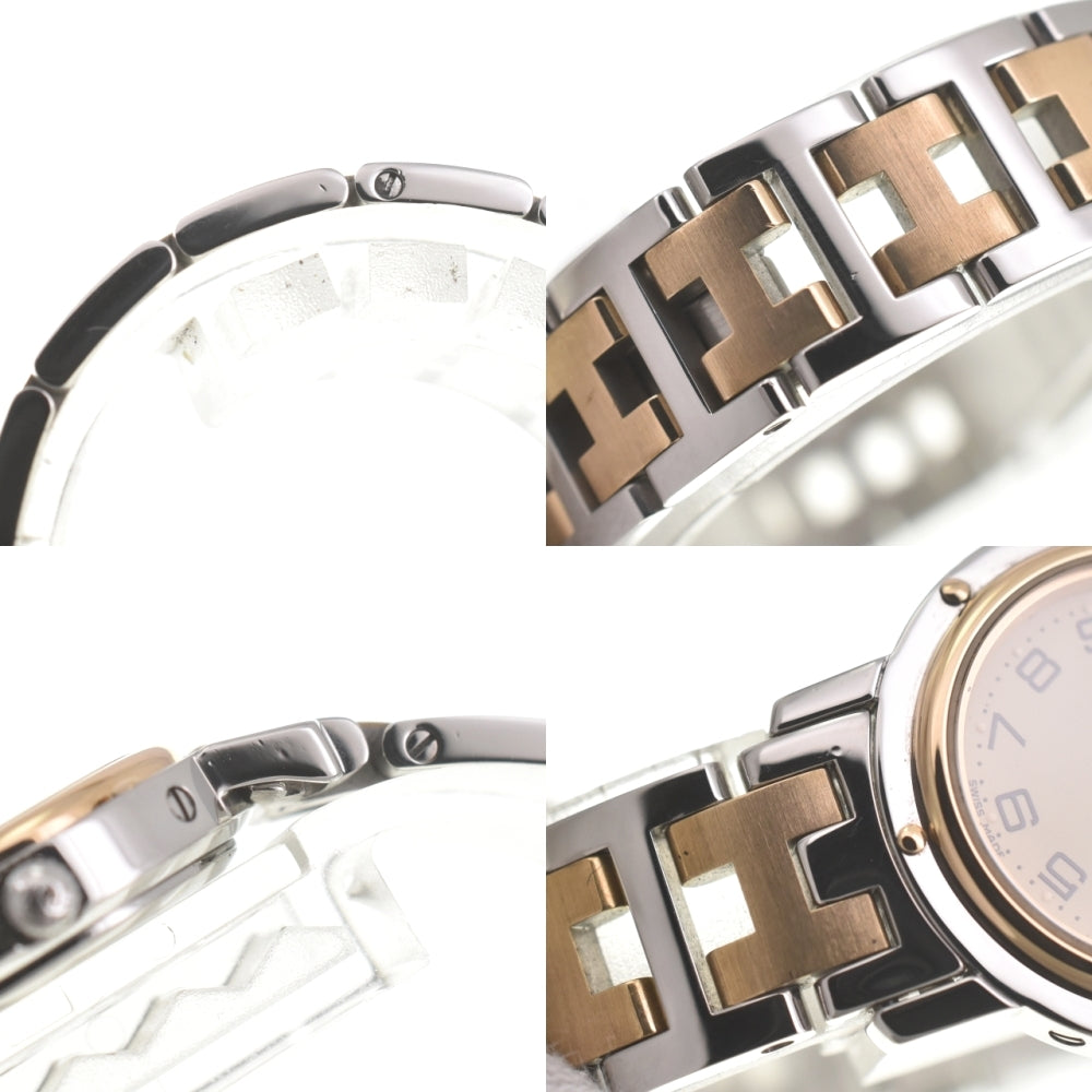 Hermès CL4.220 Clipper Stainless Steel/GP Women's Quartz Watch - D-Buckle, Excellent