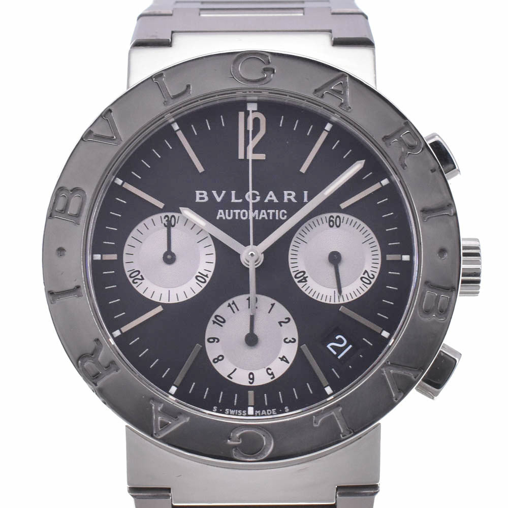 Bvlgari BB38SSCH Automatic Chronograph Date Men's Watch with Box, Fine Condition