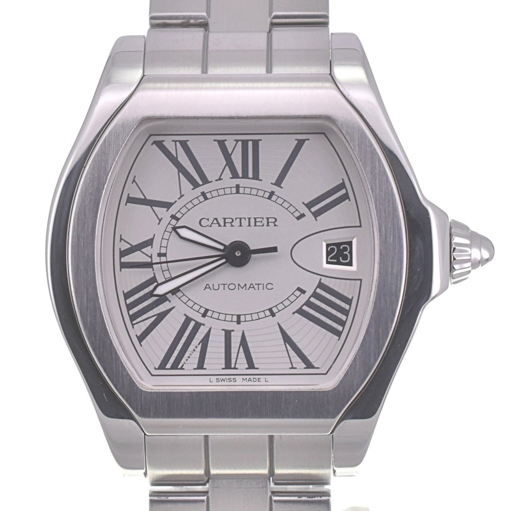 Cartier Roadster LM W6206017 Automatic Men's Watch Stainless Steel Silver Dial