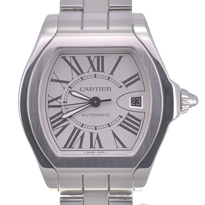 Cartier Roadster LM W6206017 Automatic Men's Watch Stainless Steel Silver Dial