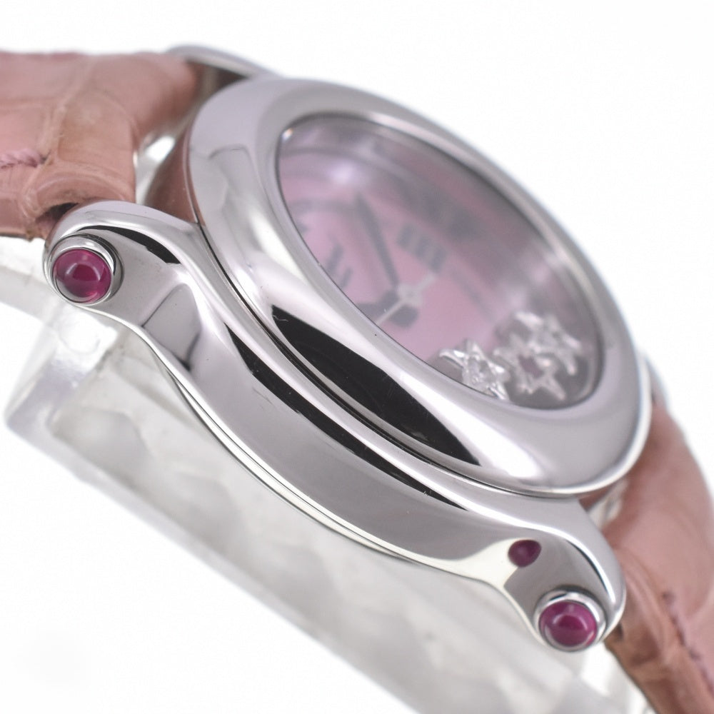 Chopard Happy Sport 3P Star Ruby Diamond Quartz Women's Watch Elegant