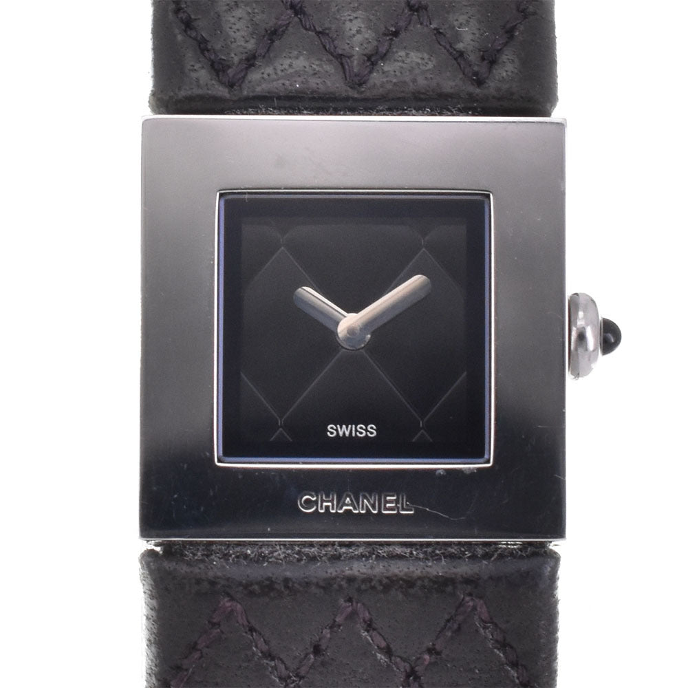 Elegant Chanel H0118 Matelasse Stainless Steel Leather Quartz Women's Watch