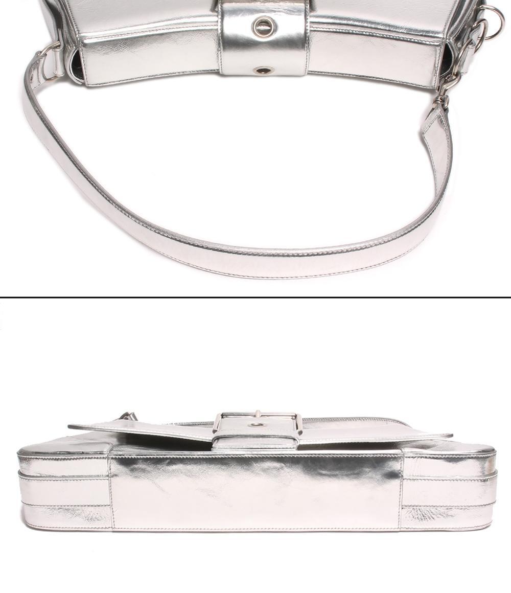 Balenciaga Silver Hardware Leather Shoulder Bag Women's Luxury Handbag