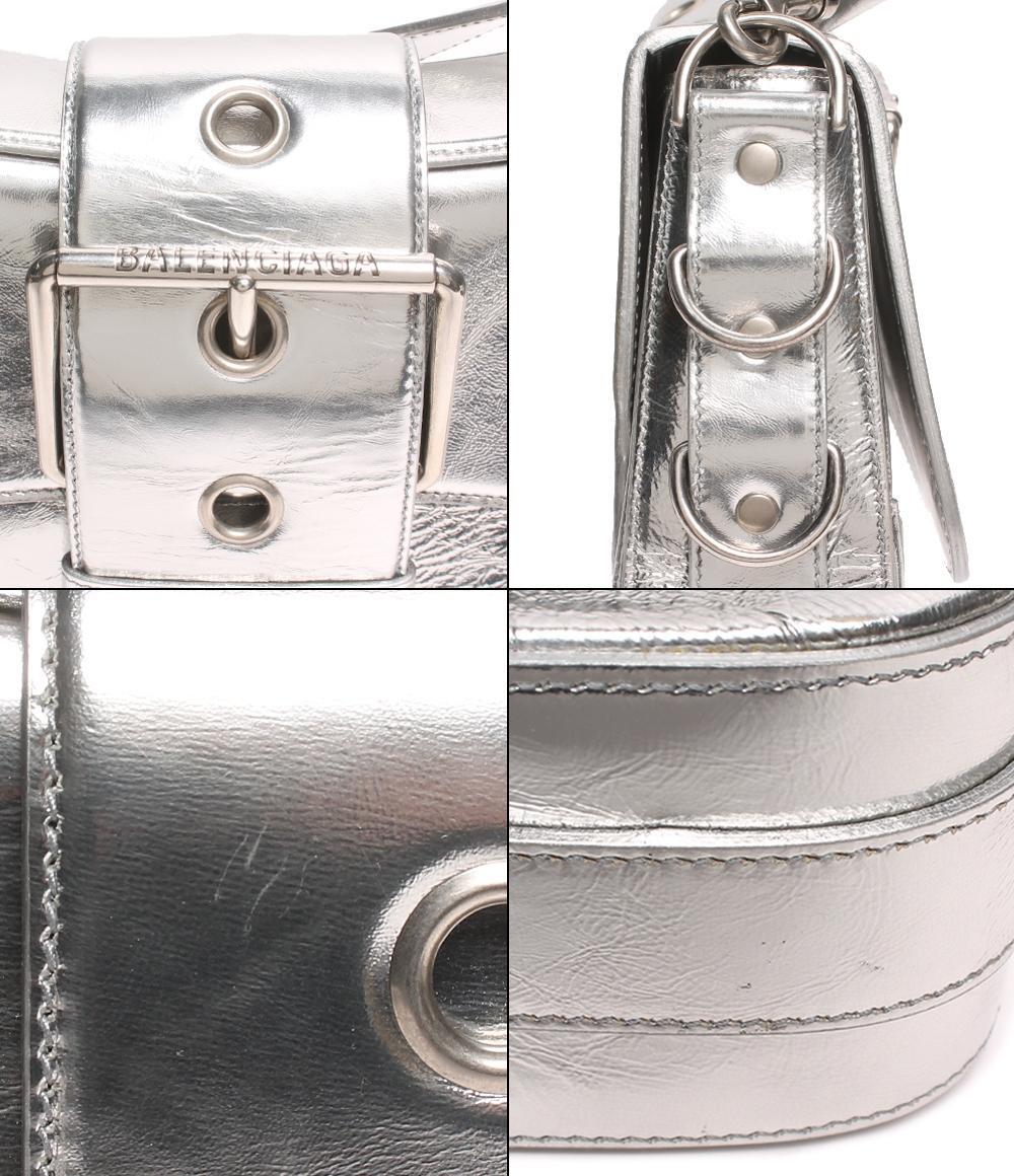 Balenciaga Silver Hardware Leather Shoulder Bag Women's Luxury Handbag