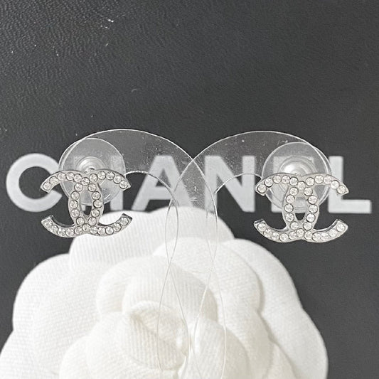 Chanel Rhinestone CC Earrings