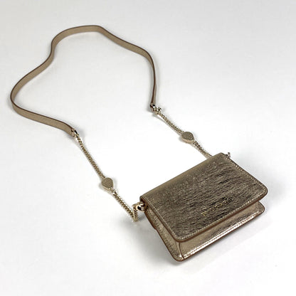 Exquisite BVLGARI Serpenti Forever Micro Snake Leather Shoulder Bag Gold 293455