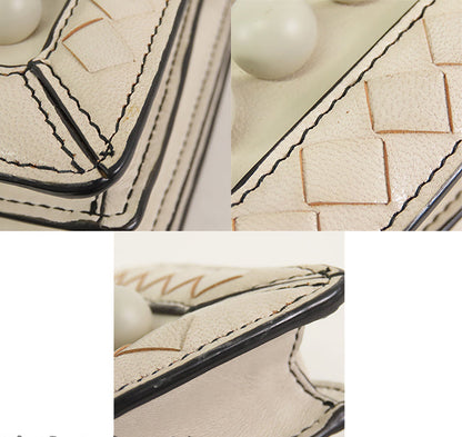 Bottega Veneta Knot Leather 2-Way Clutch Bag Intrecciato Shoulder Bag